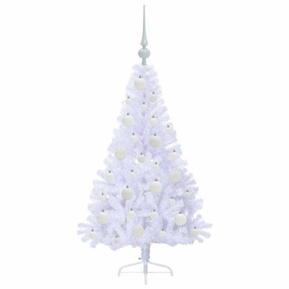 Künstlicher Weihnachtsbaum Weiß 120 cm PVC und Stahl