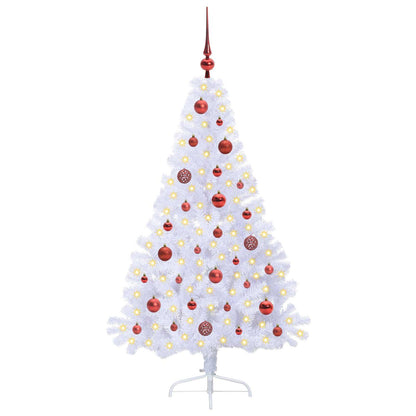 Künstlicher Weihnachtsbaum Weiß 150 cm PVC und Stahl