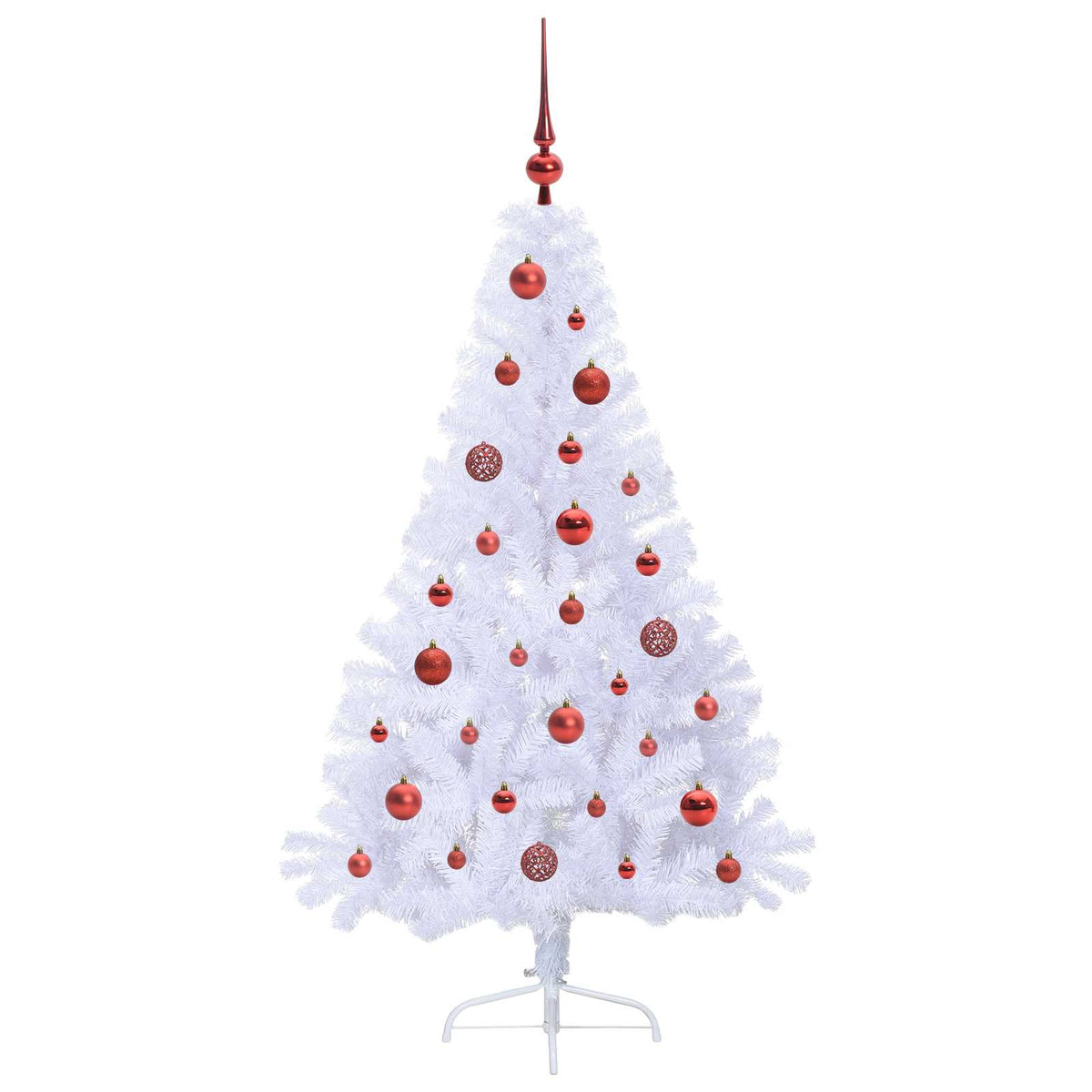 Künstlicher Weihnachtsbaum Weiß 150 cm PVC und Stahl