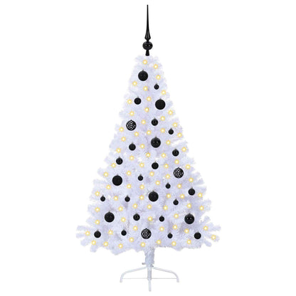 Künstlicher Weihnachtsbaum Weiß 150 cm PVC und Stahl