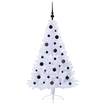 Künstlicher Weihnachtsbaum Weiß 150 cm PVC und Stahl
