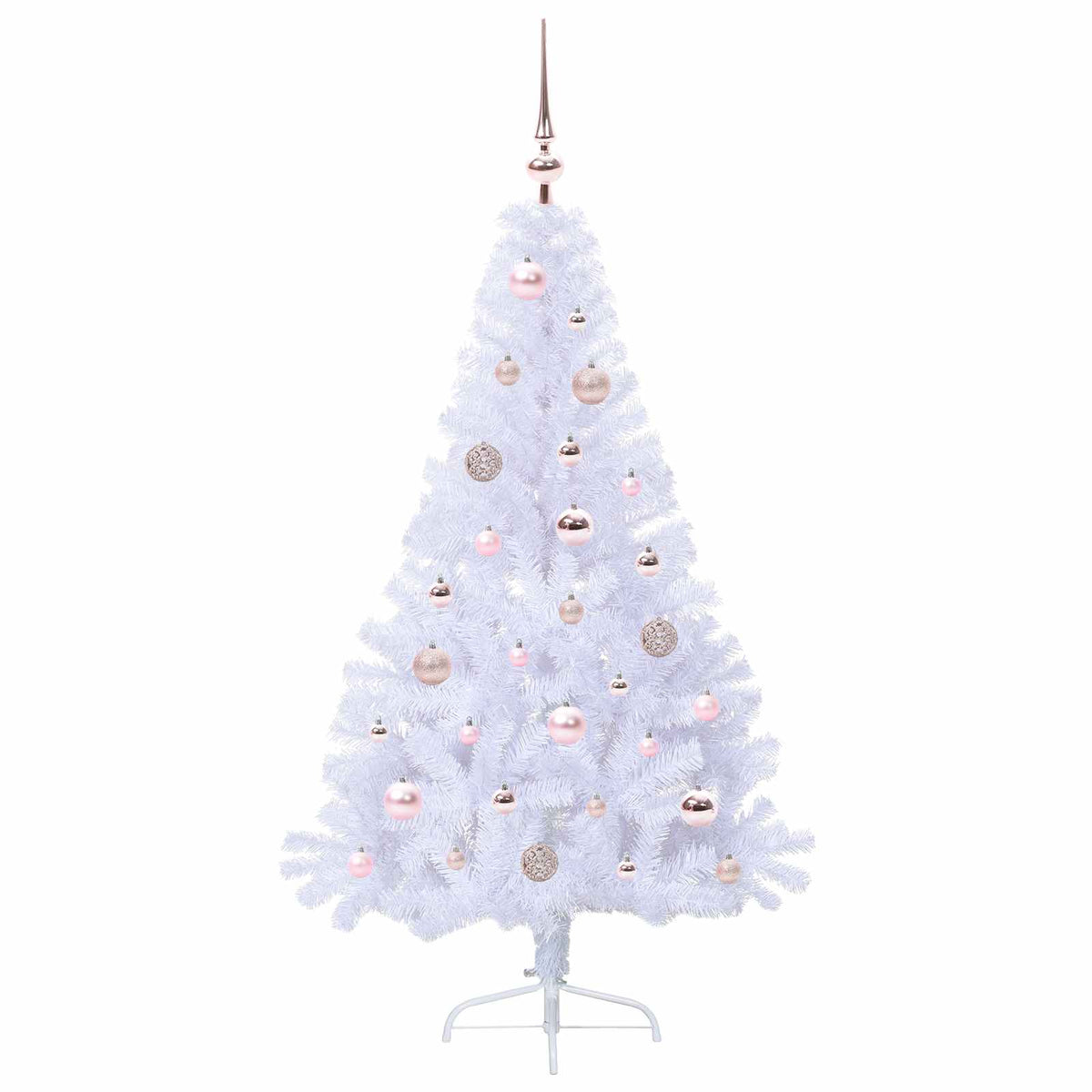 Künstlicher Weihnachtsbaum Weiß 150 cm PVC und Stahl