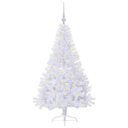 Künstlicher Weihnachtsbaum Weiß 150 cm PVC und Stahl
