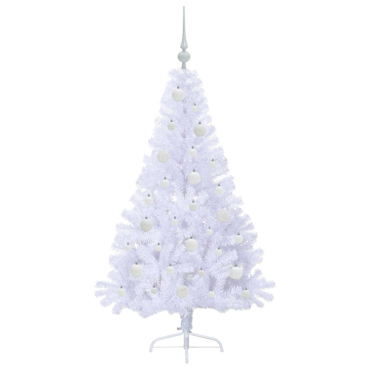 Künstlicher Weihnachtsbaum Weiß 150 cm PVC und Stahl