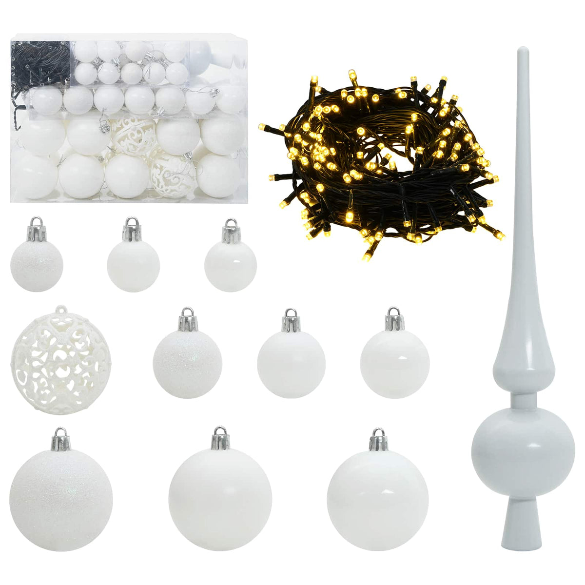 Künstlicher Weihnachtsbaum Weiß 150 cm PVC und Stahl