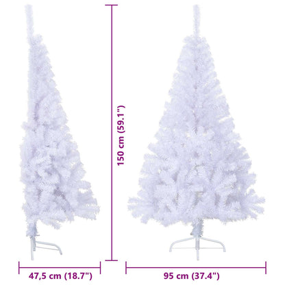Künstlicher Weihnachtsbaum Weiß 150 cm PVC und Stahl