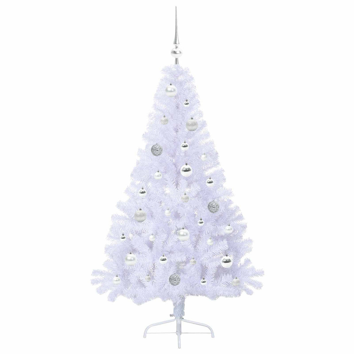 Künstlicher Weihnachtsbaum Weiß 150 cm PVC und Stahl