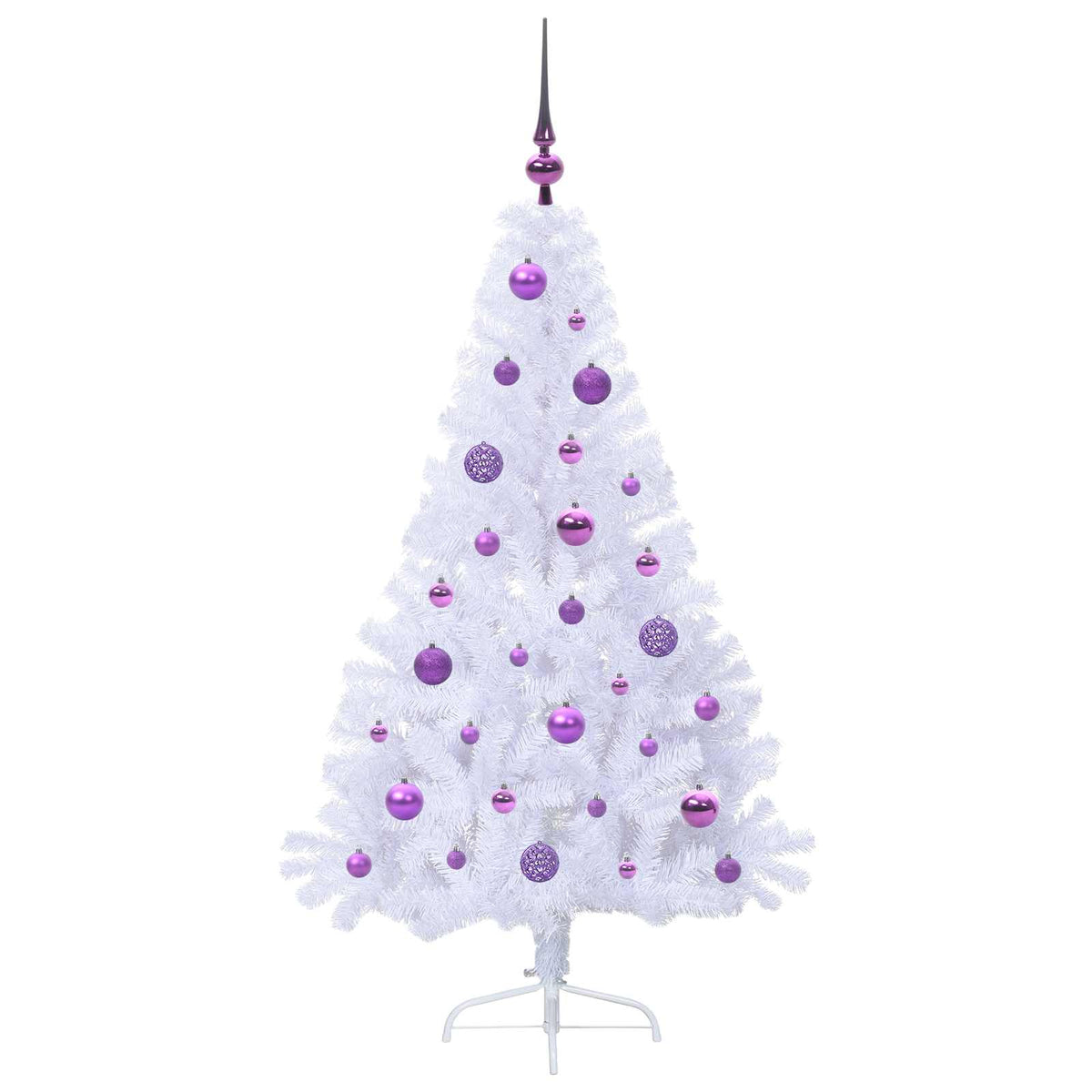 Künstlicher Weihnachtsbaum Weiß 150 cm PVC und Stahl