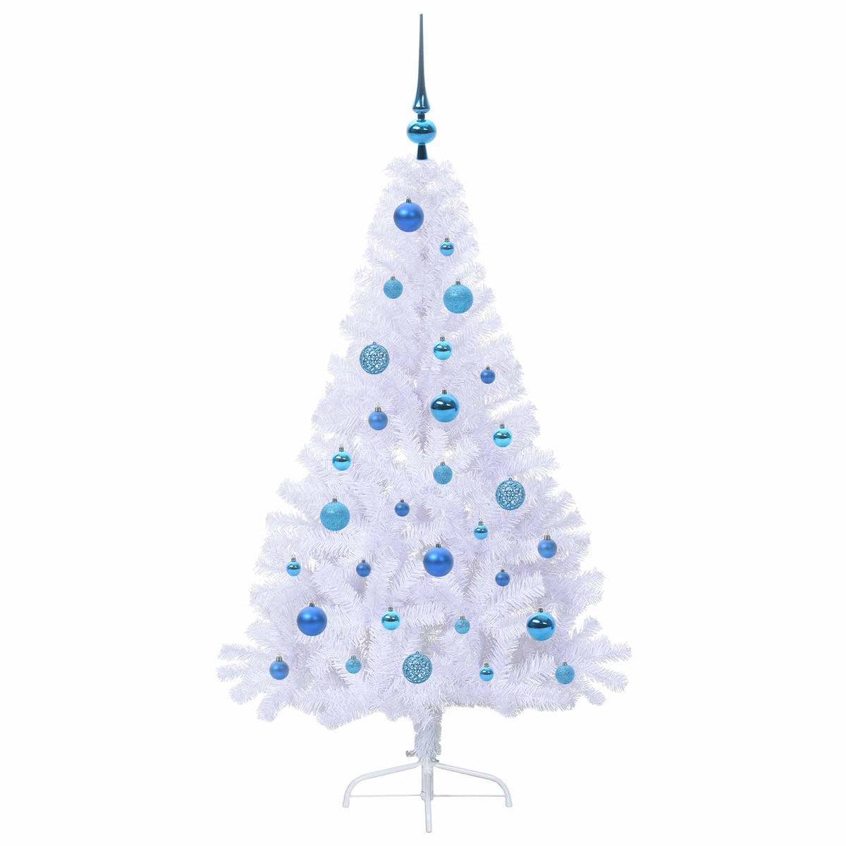 Künstlicher Weihnachtsbaum Weiß 150 cm PVC und Stahl