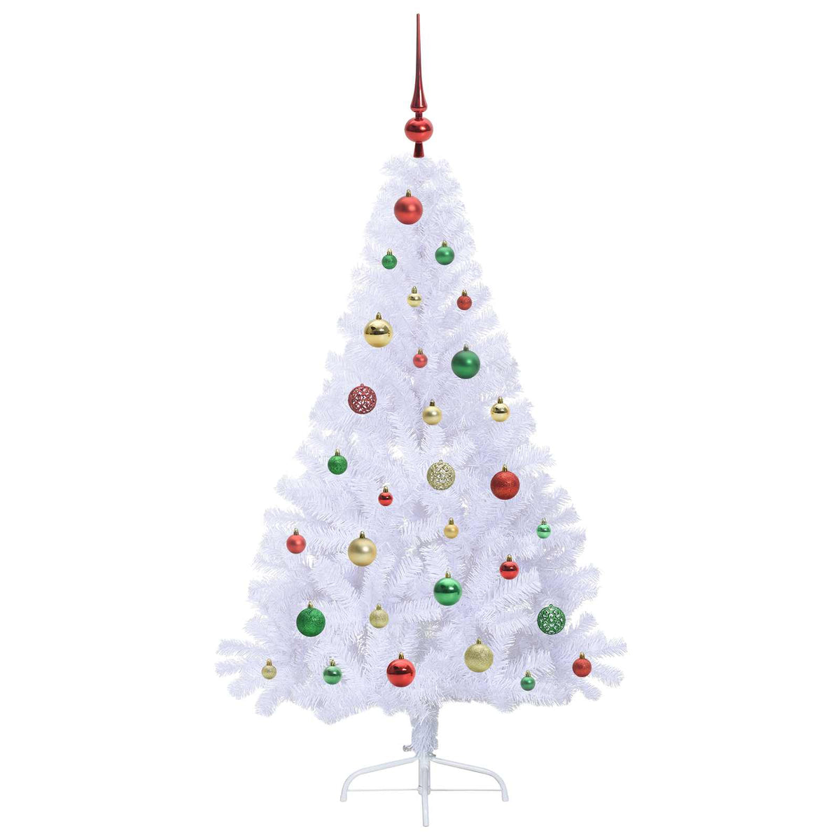 Künstlicher Weihnachtsbaum Weiß 150 cm PVC und Stahl