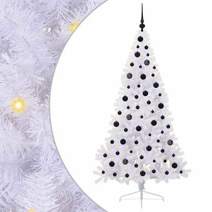 Künstlicher Weihnachtsbaum Weiß 180 cm PVC und Stahl