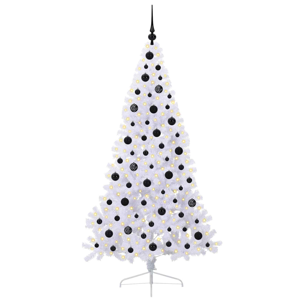 Künstlicher Weihnachtsbaum Weiß 180 cm PVC und Stahl