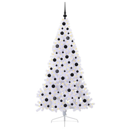 Künstlicher Weihnachtsbaum Weiß 180 cm PVC und Stahl