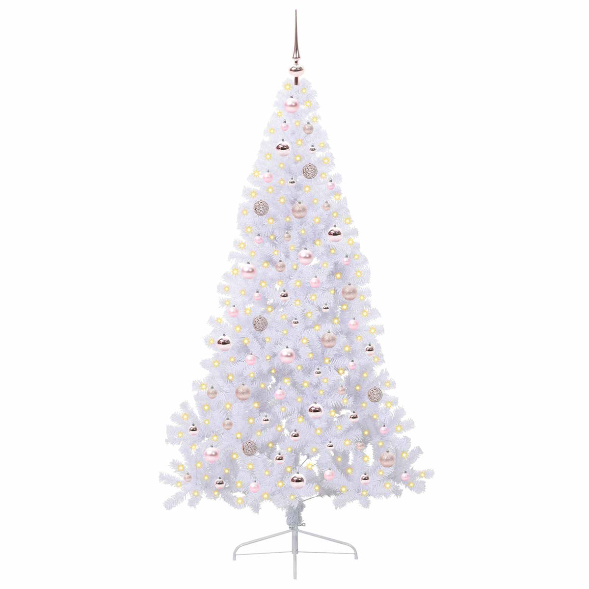 Künstlicher Weihnachtsbaum Weiß 180 cm PVC und Stahl