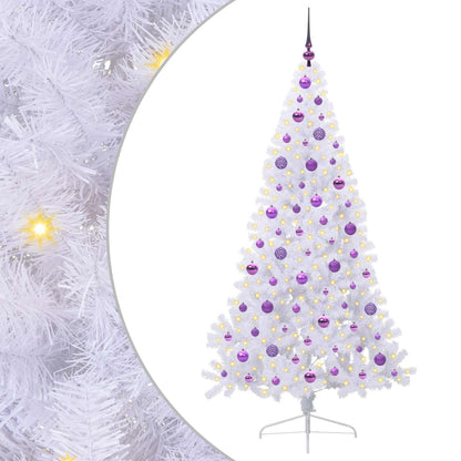 Künstlicher Weihnachtsbaum Weiß 180 cm PVC und Stahl