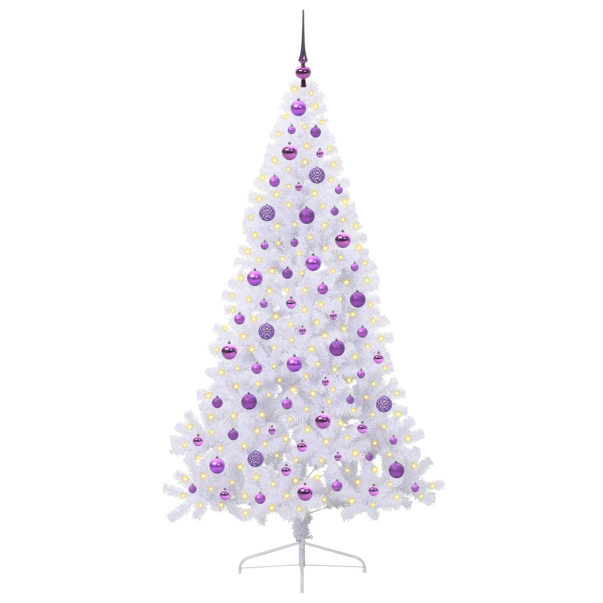 Künstlicher Weihnachtsbaum Weiß 180 cm PVC und Stahl