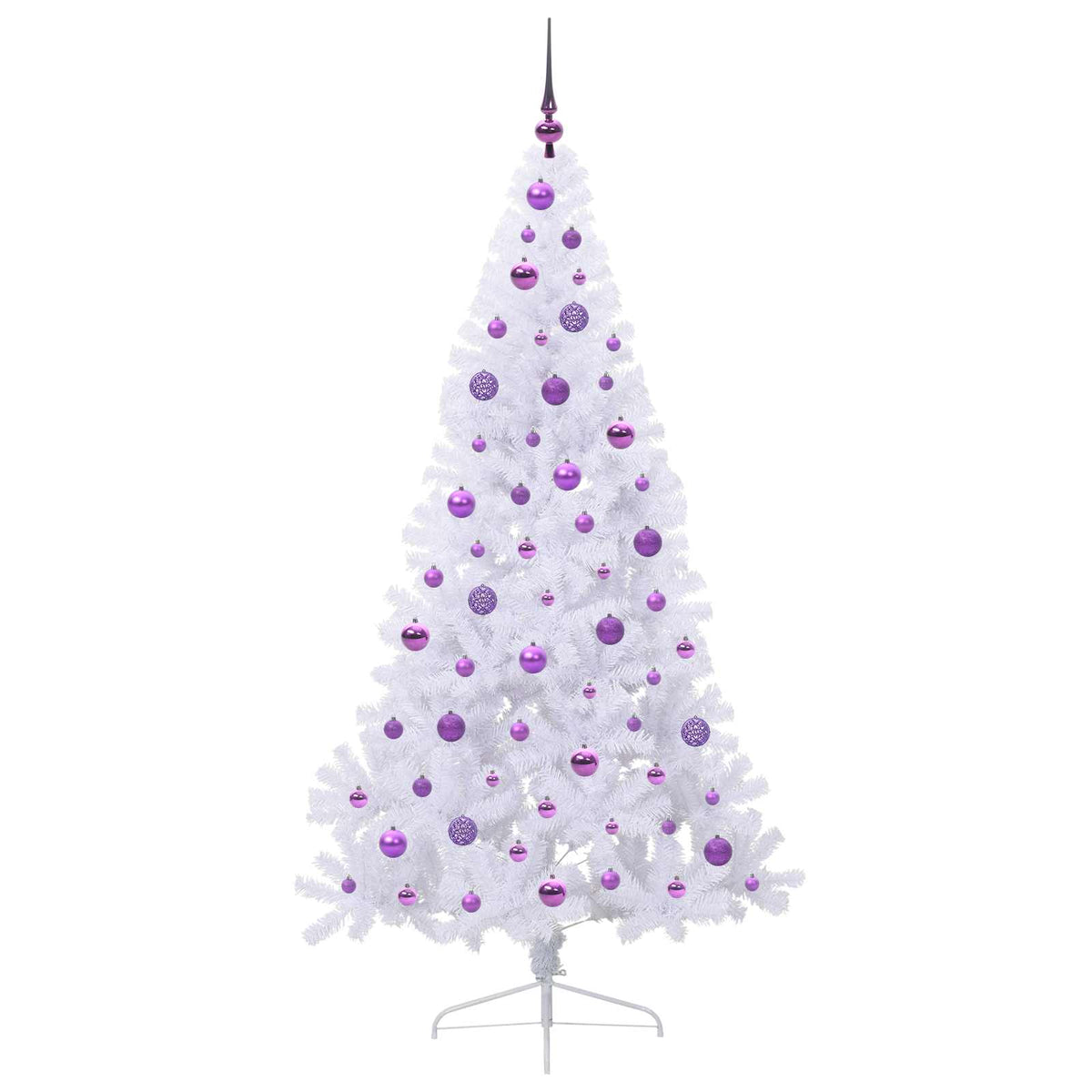 Künstlicher Weihnachtsbaum Weiß 180 cm PVC und Stahl