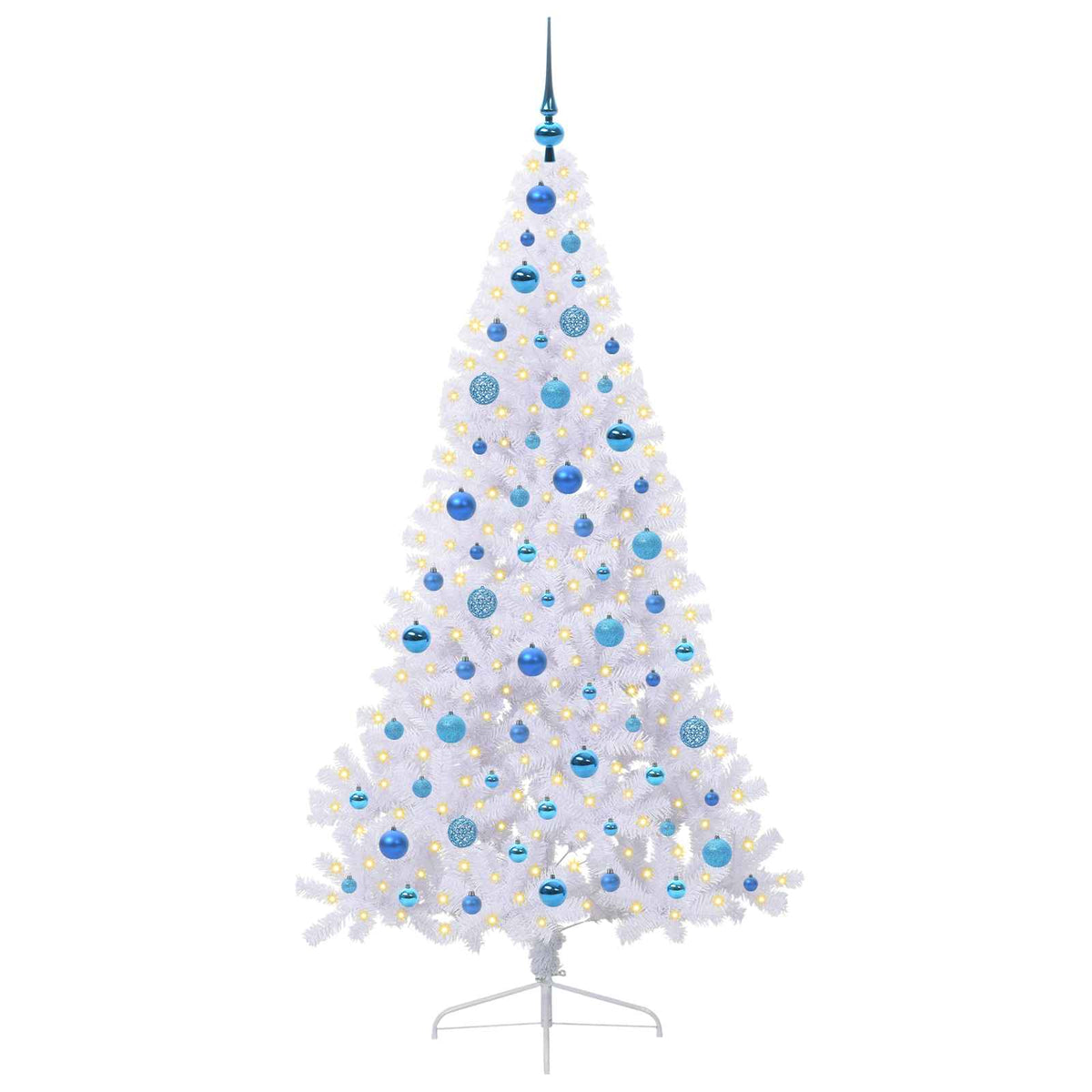 Künstlicher Weihnachtsbaum Weiß 180 cm PVC und Stahl