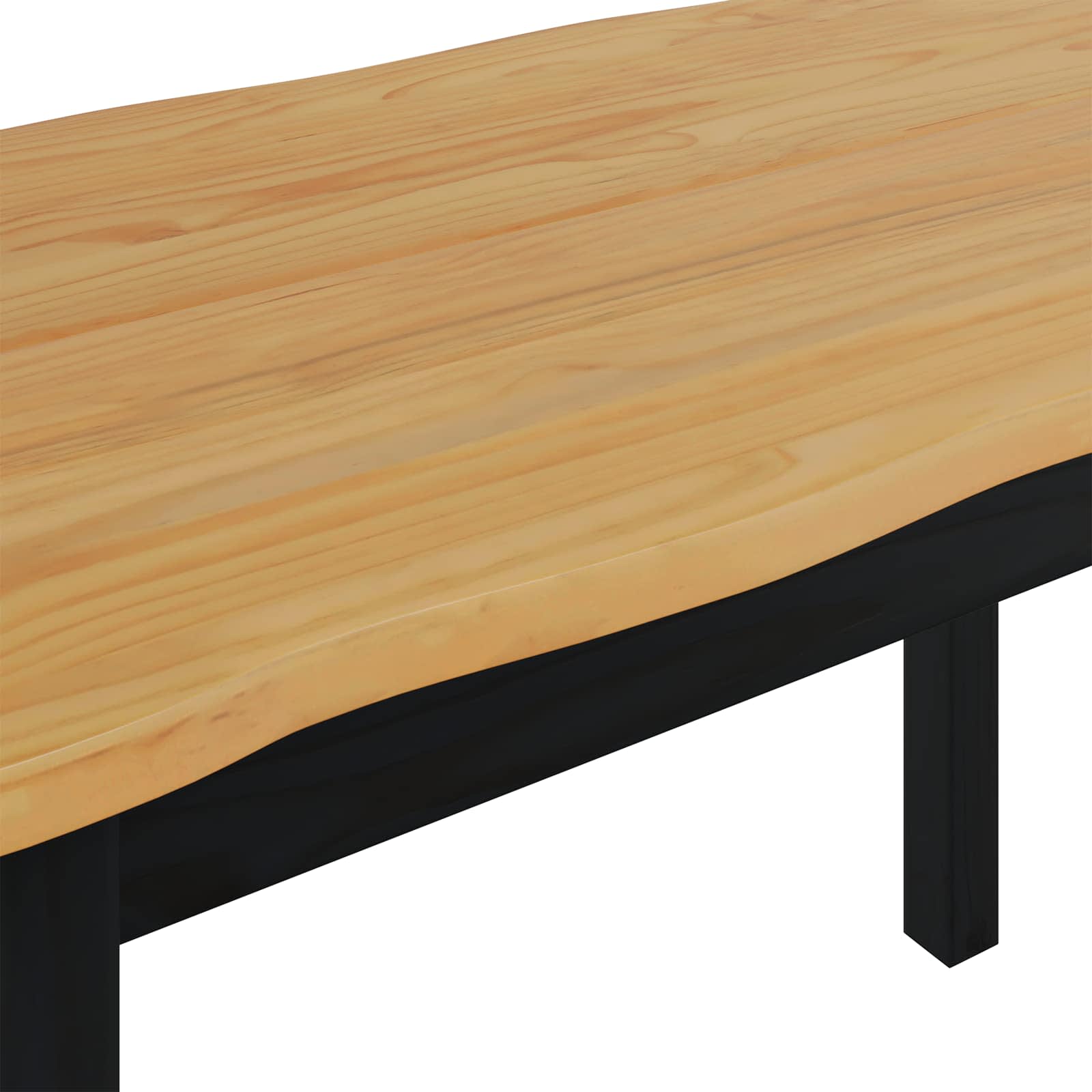 Esstisch EKAI Schwarz 112 x 70 x 76,5 cm Massives Kiefernholz