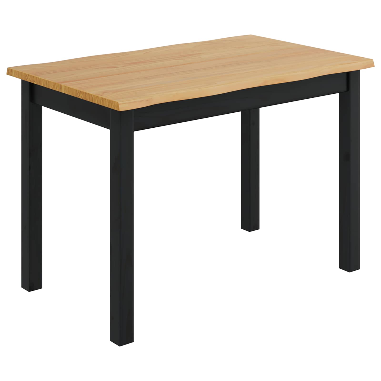Esstisch EKAI Schwarz 112 x 70 x 76,5 cm Massives Kiefernholz
