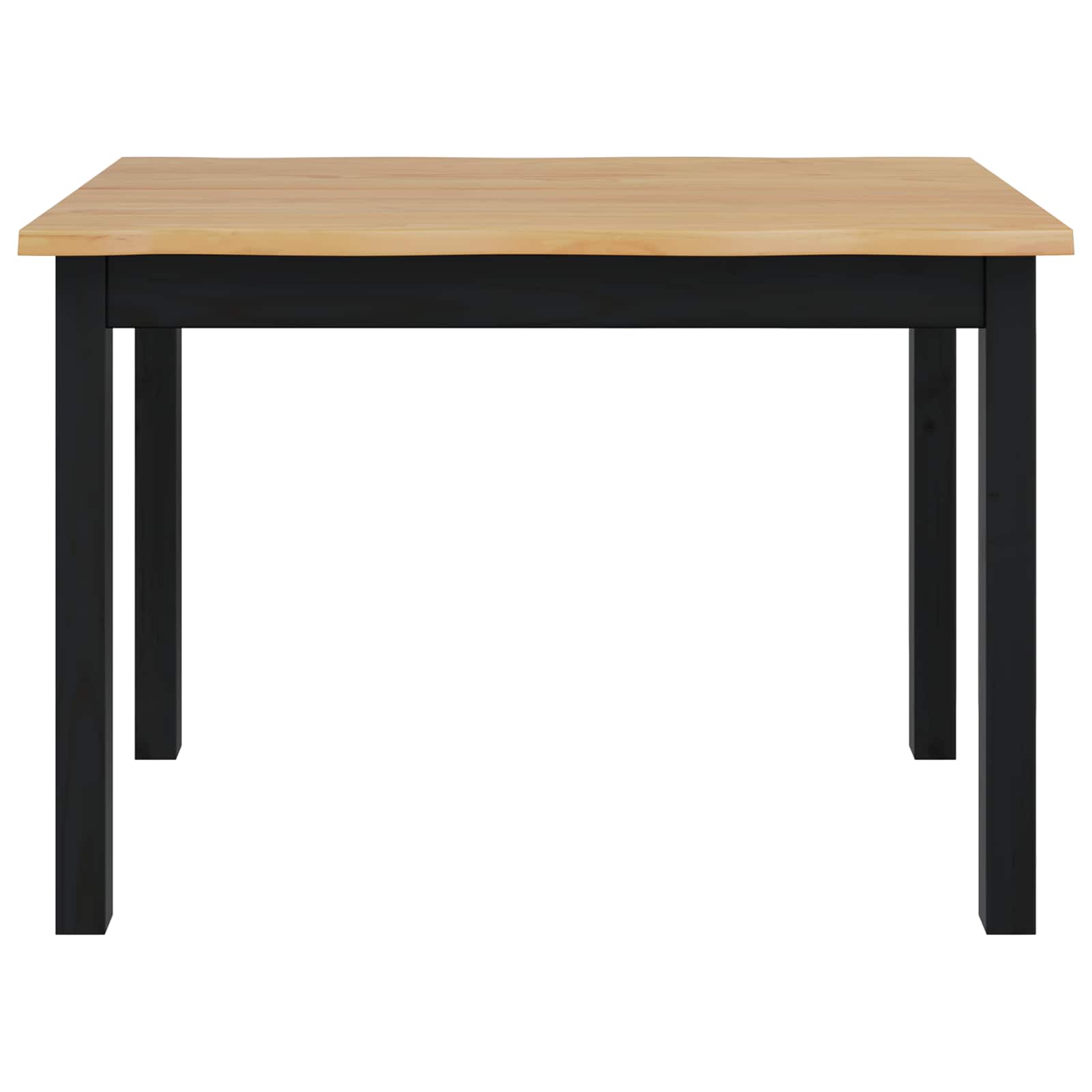 Esstisch EKAI Schwarz 112 x 70 x 76,5 cm Massives Kiefernholz