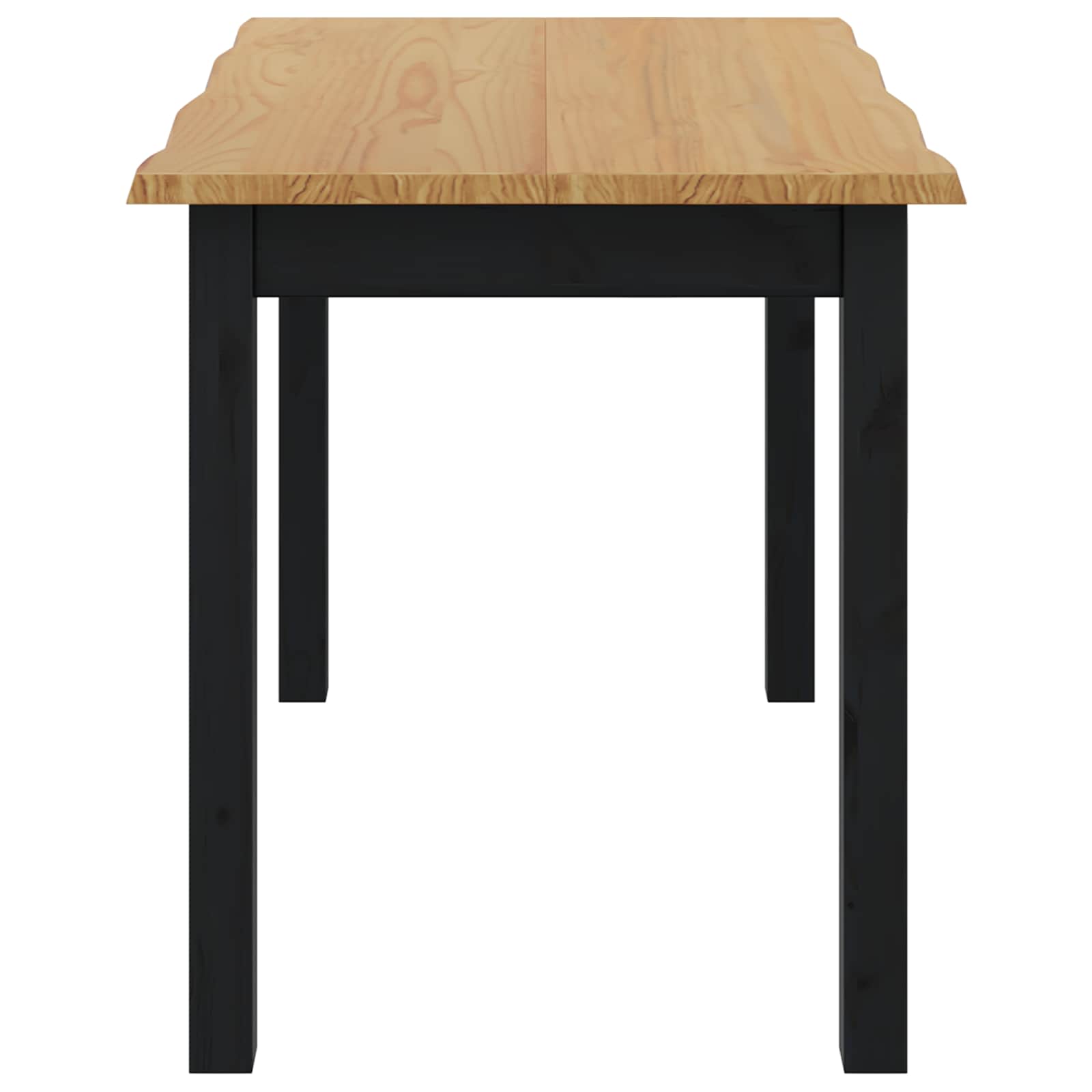 Esstisch EKAI Schwarz 112 x 70 x 76,5 cm Massives Kiefernholz