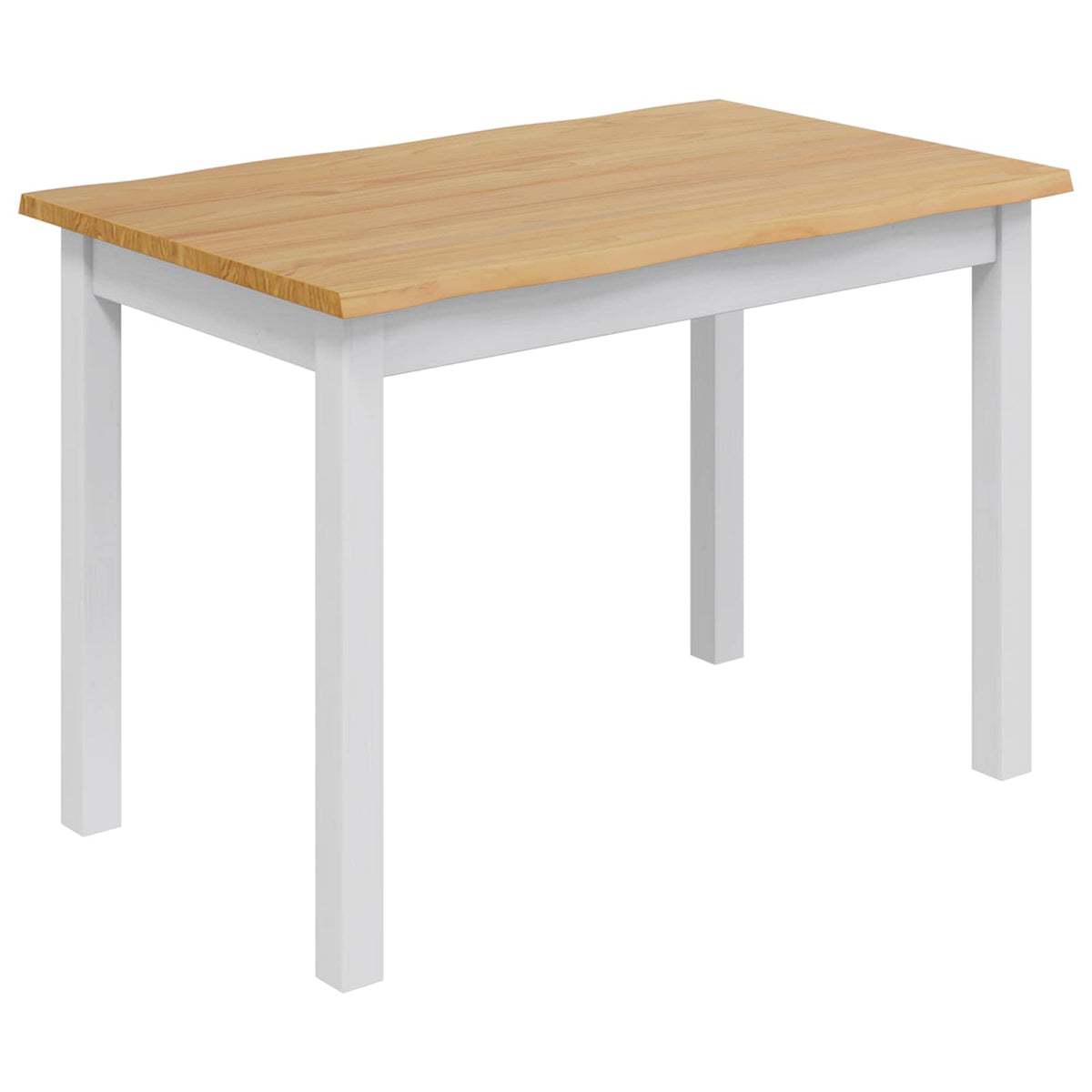 Esstisch EKAI Weiß 112 x 70 x 76,5 cm Massives Kiefernholz