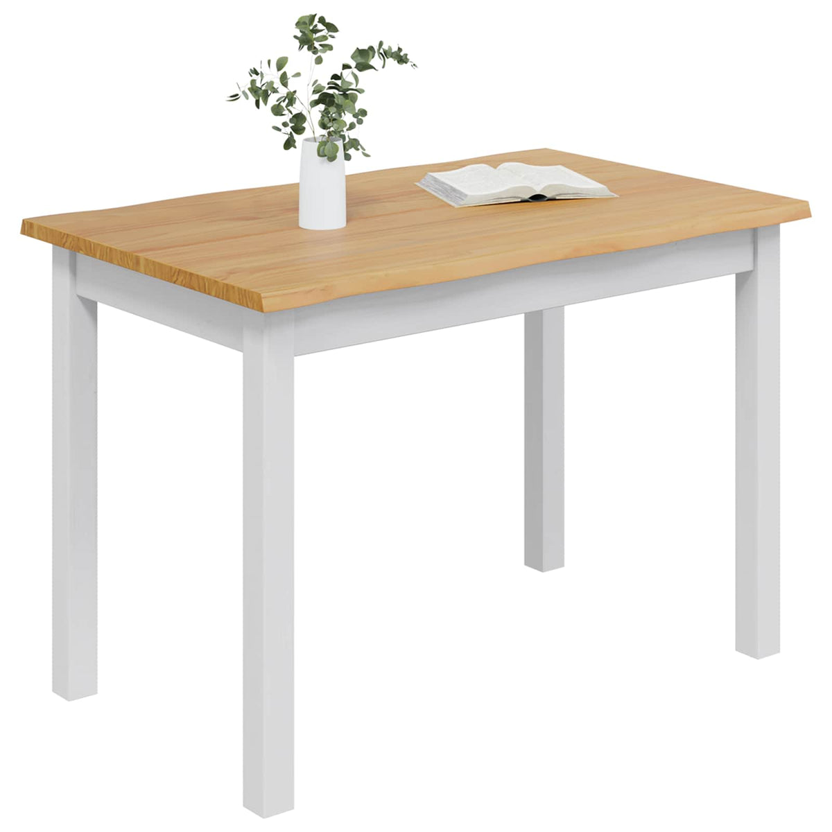 Esstisch EKAI Weiß 112 x 70 x 76,5 cm Massives Kiefernholz