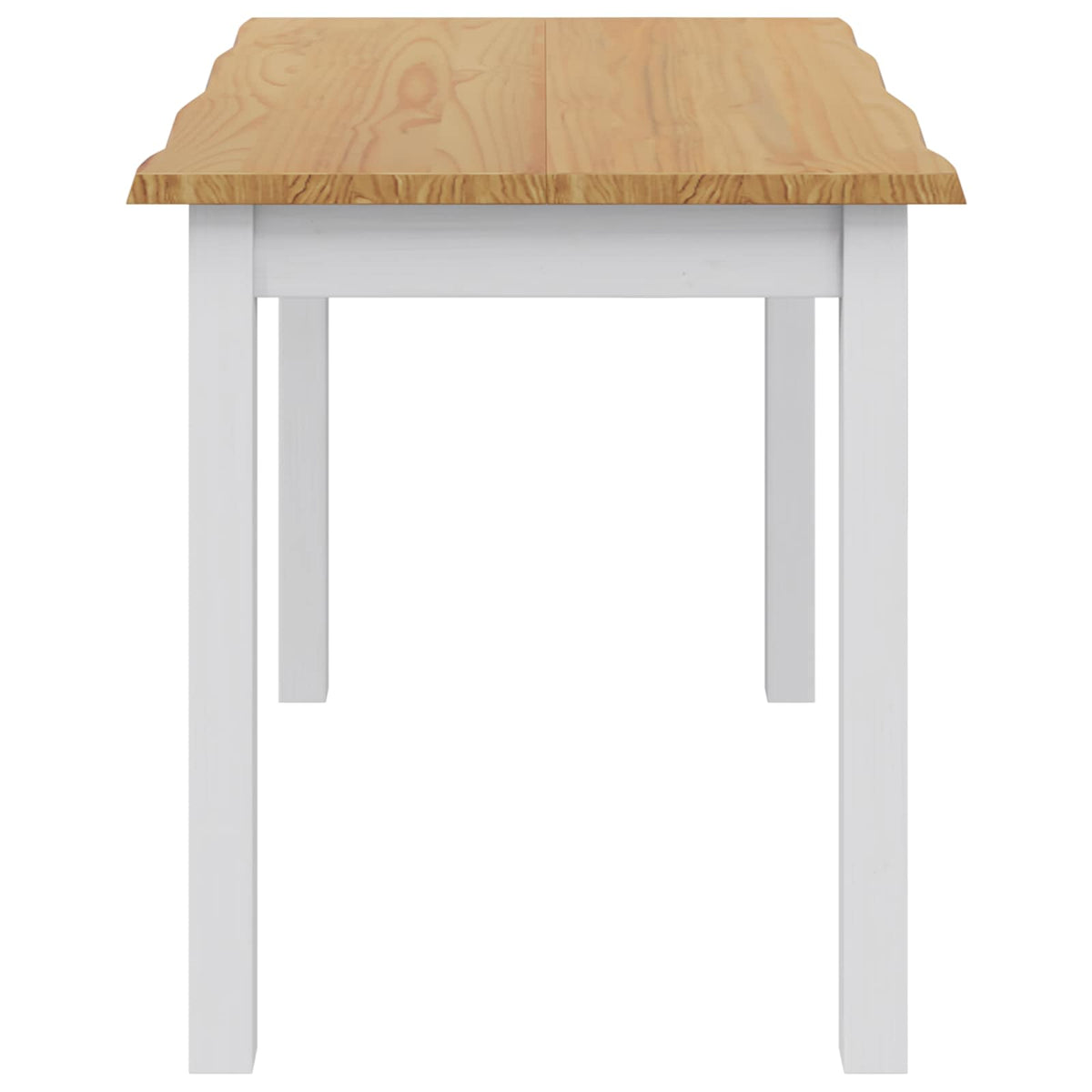Esstisch EKAI Weiß 112 x 70 x 76,5 cm Massives Kiefernholz