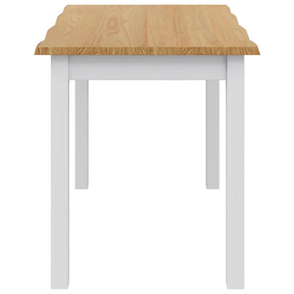 Esstisch EKAI Weiß 112 x 70 x 76,5 cm Massives Kiefernholz