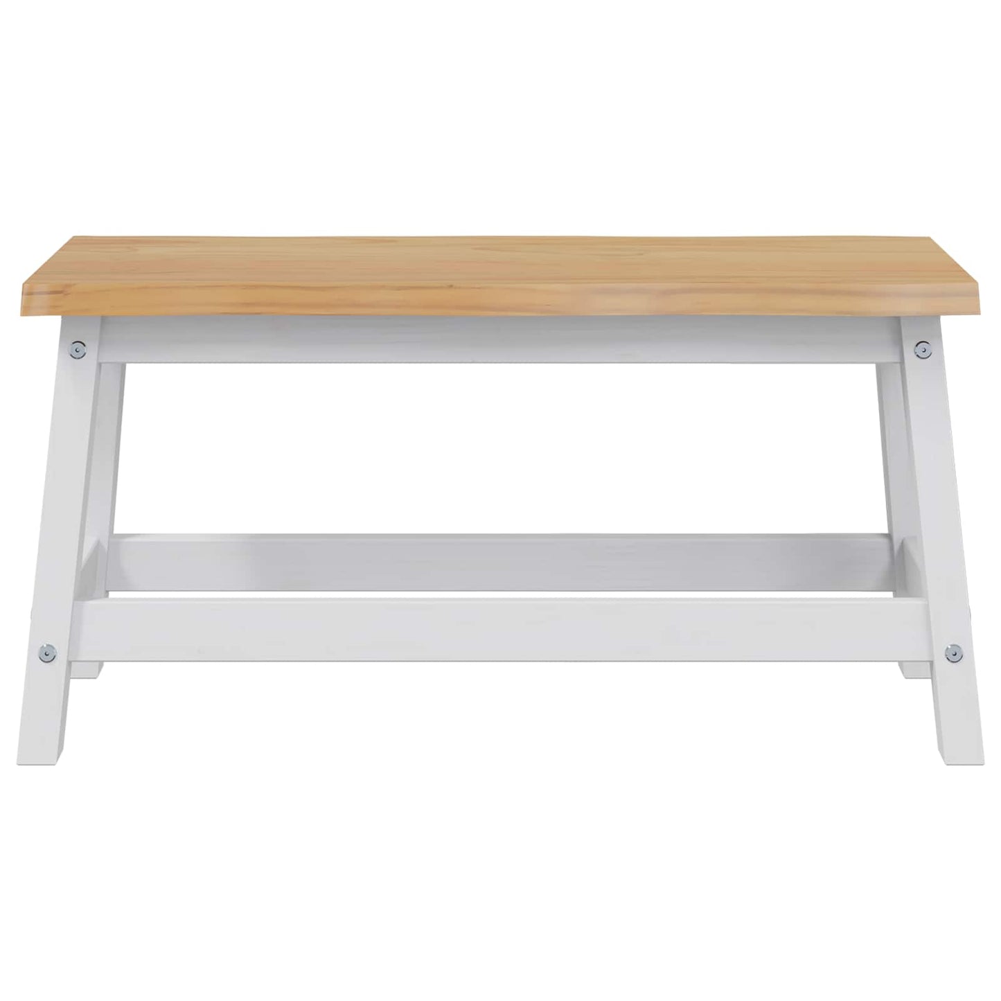 Esstischbank EKAI Weiß 91,5 x 29 x 45,5 cm Massives Kiefernholz