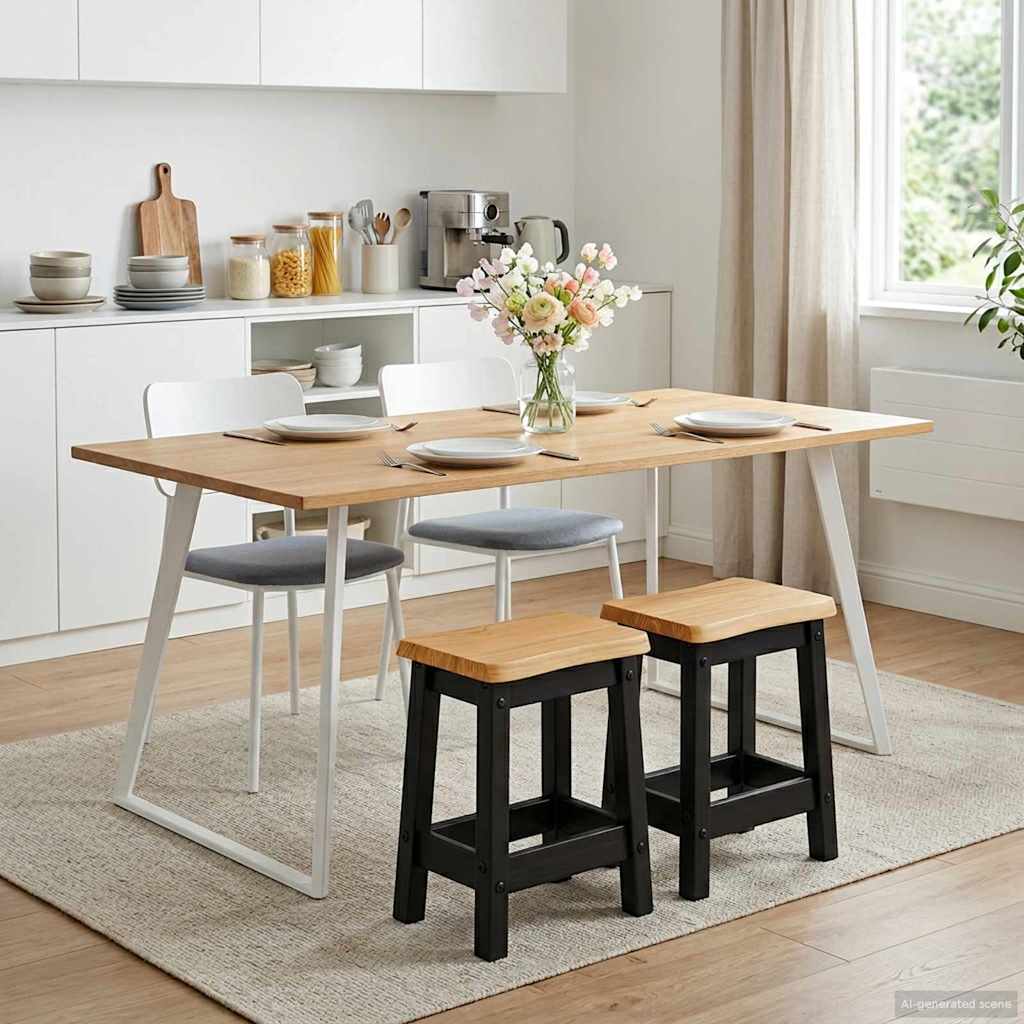 Barhocker EKAI 2 stk. Schwarz 40 x 29 x 45,5 cm
