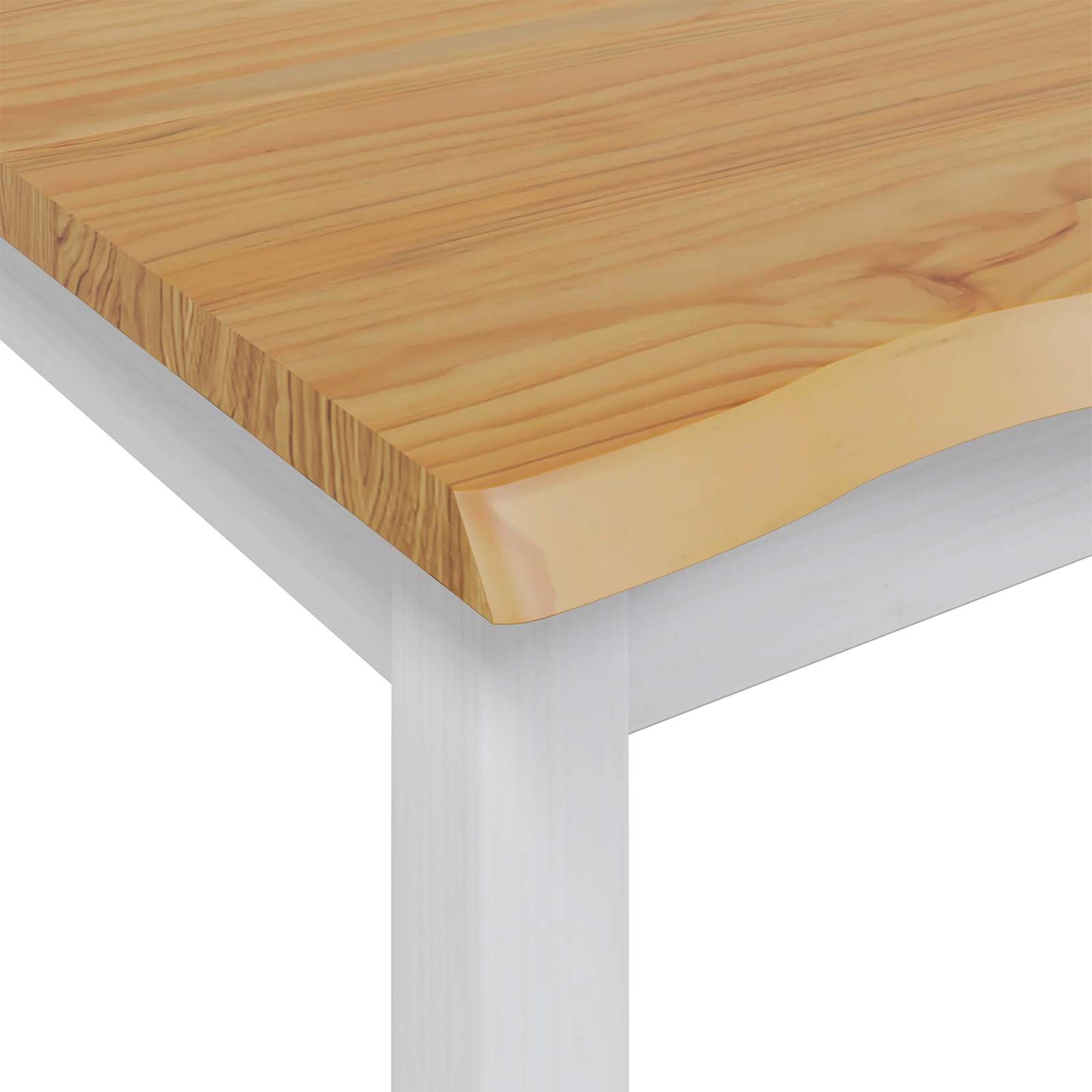 Hohe Bar-Tisch EKAI Weiß 112 x 70 x 91 cm Massives Kiefernholz