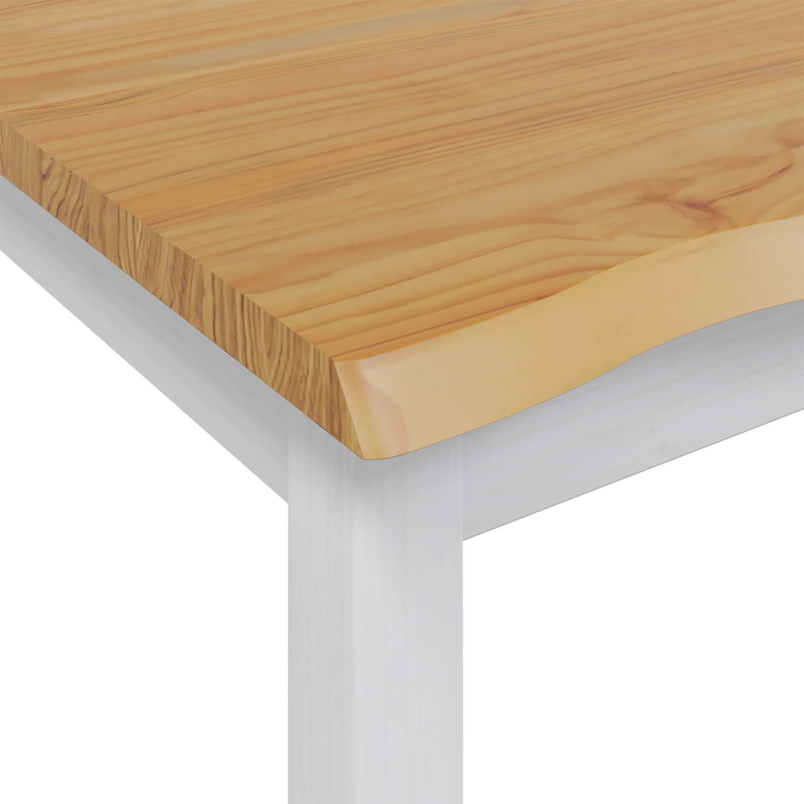 Hohe Bar-Tisch EKAI Weiß 112 x 70 x 91 cm Massives Kiefernholz