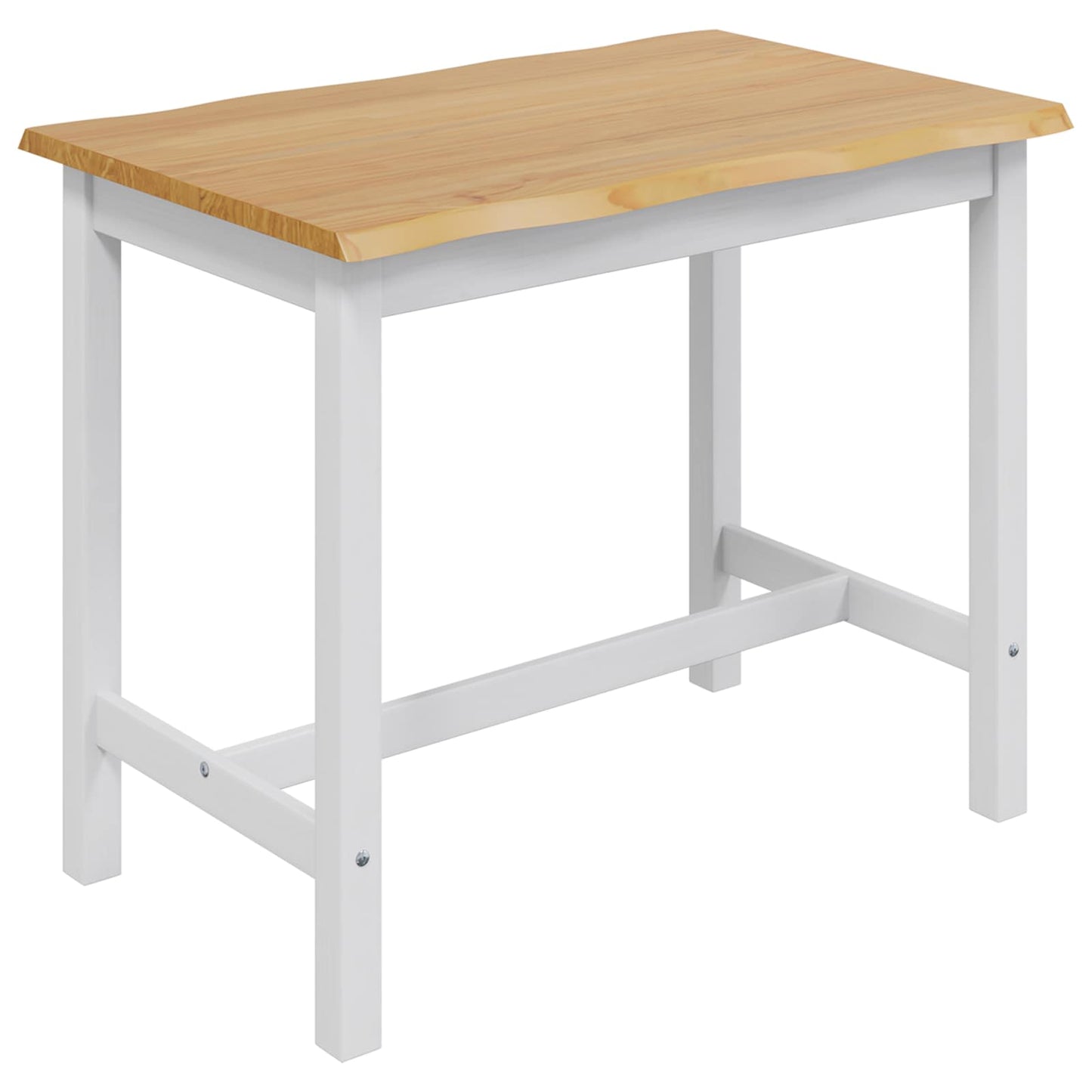 Hohe Bar-Tisch EKAI Weiß 112 x 70 x 91 cm Massives Kiefernholz