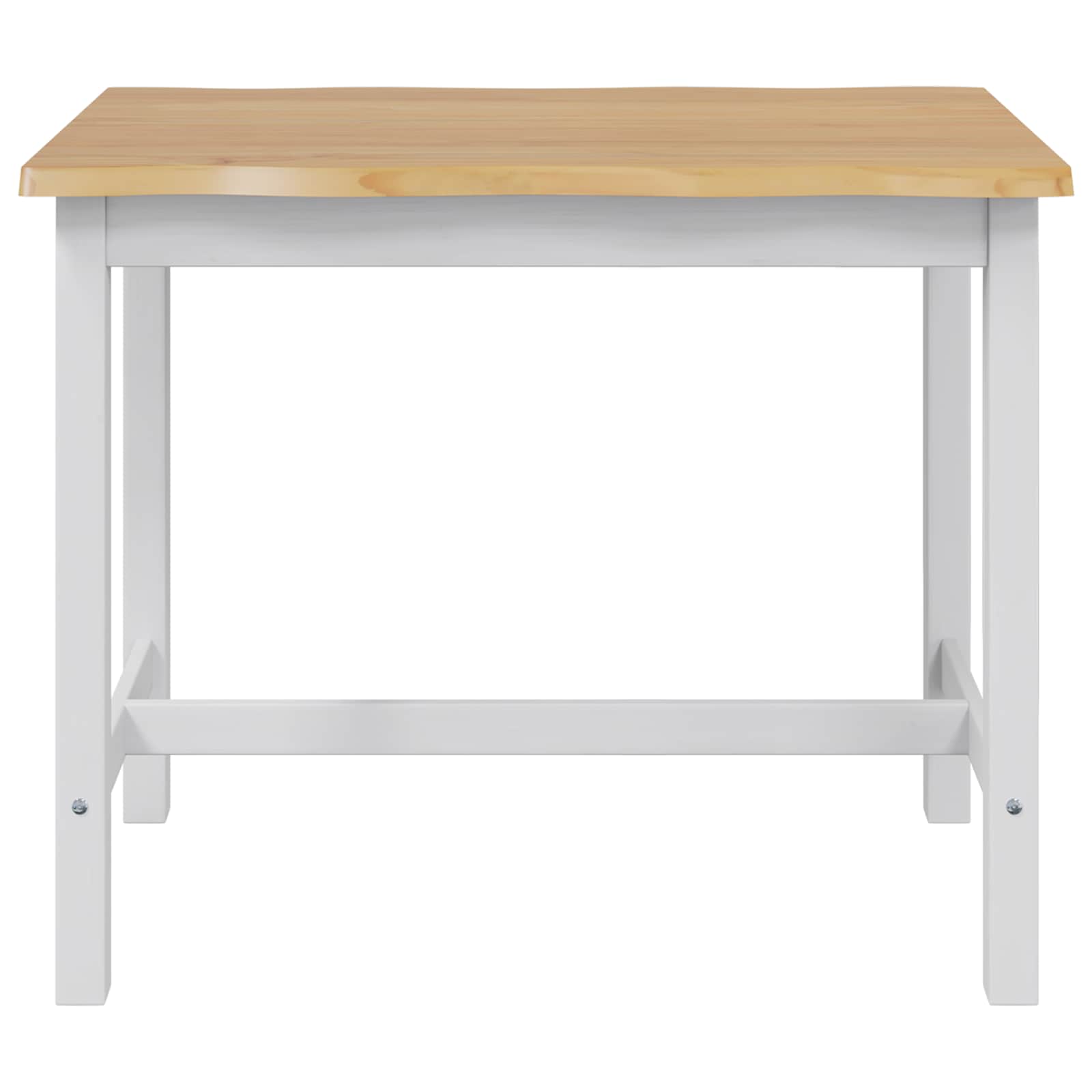 Hohe Bar-Tisch EKAI Weiß 112 x 70 x 91 cm Massives Kiefernholz