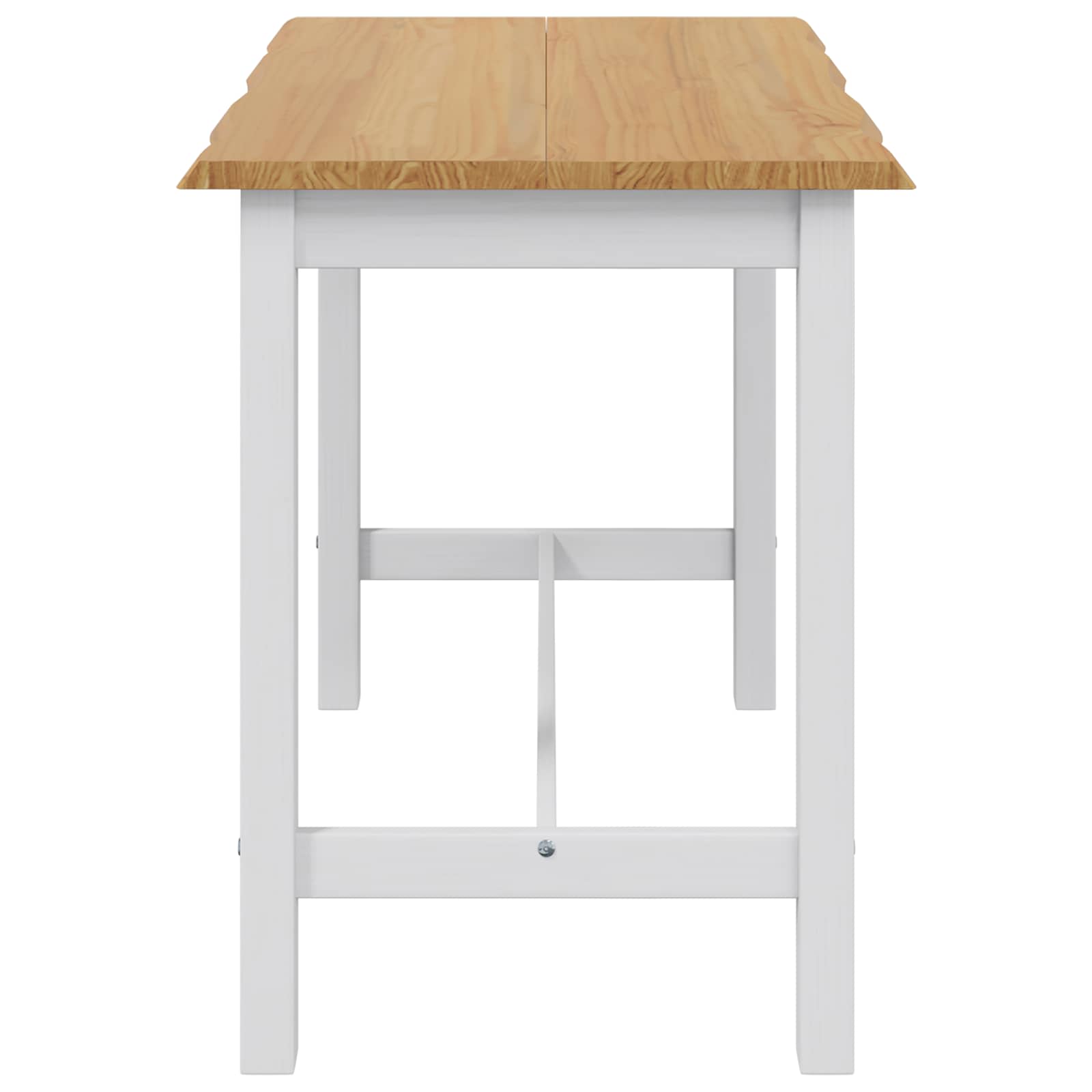 Hohe Bar-Tisch EKAI Weiß 112 x 70 x 91 cm Massives Kiefernholz
