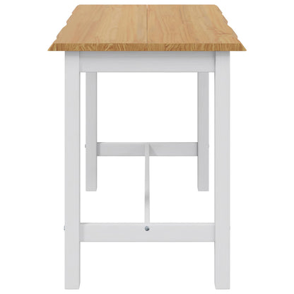 Hohe Bar-Tisch EKAI Weiß 112 x 70 x 91 cm Massives Kiefernholz