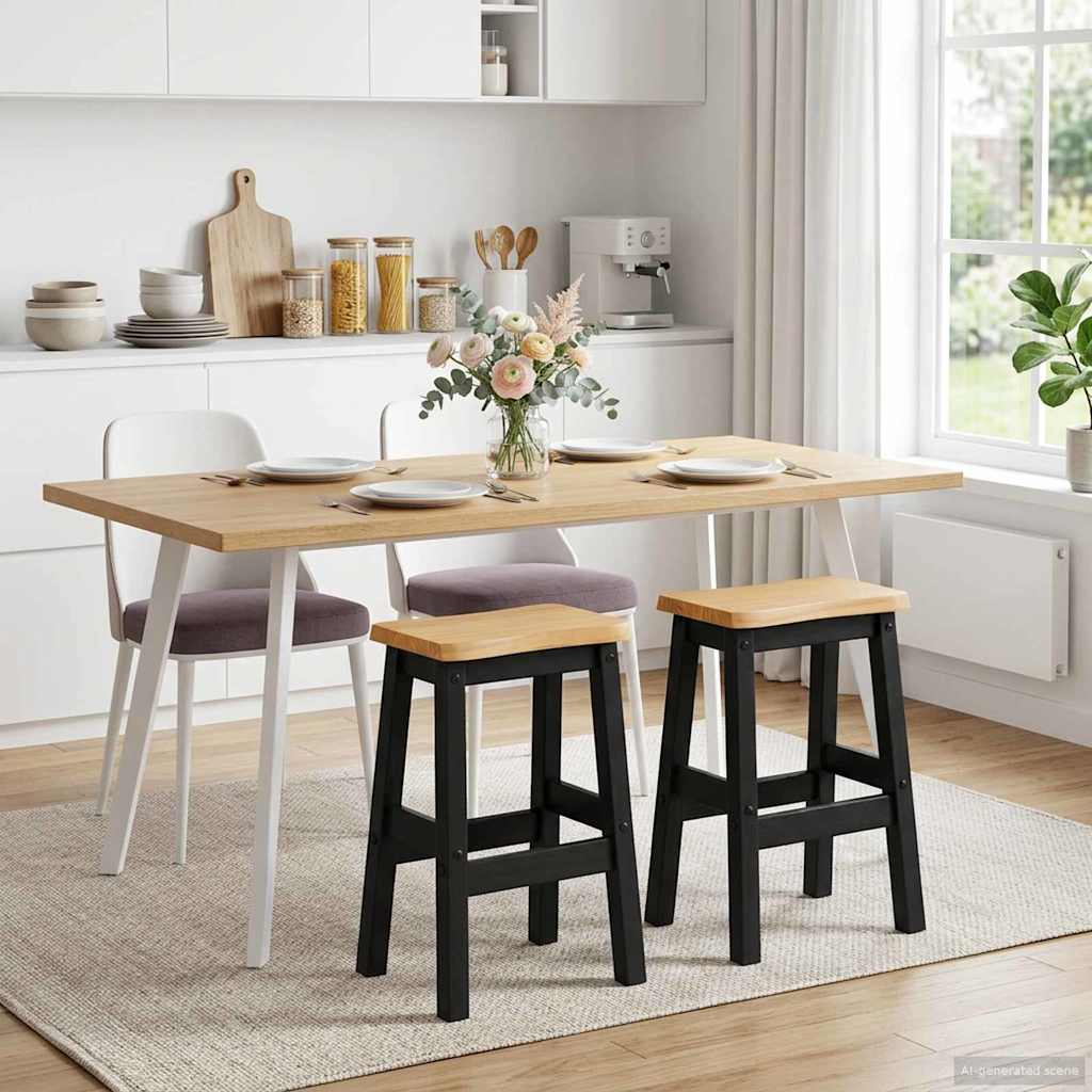 Hoher Barhocker EKAI 2 stk. Schwarz 40 x 29 x 63 cm