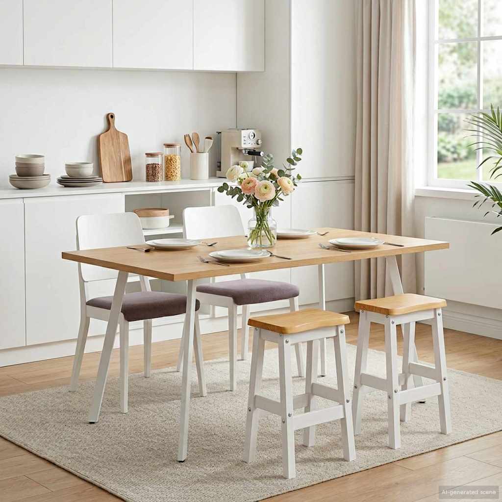 Hoher Barhocker EKAI 2 stk. Weiß 40 x 29 x 63 cm