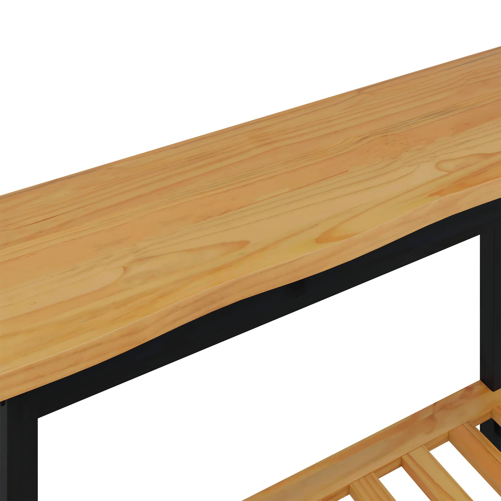 Konsolentisch mit Regal EKAI Schwarz 112 x 35 x 76 cm