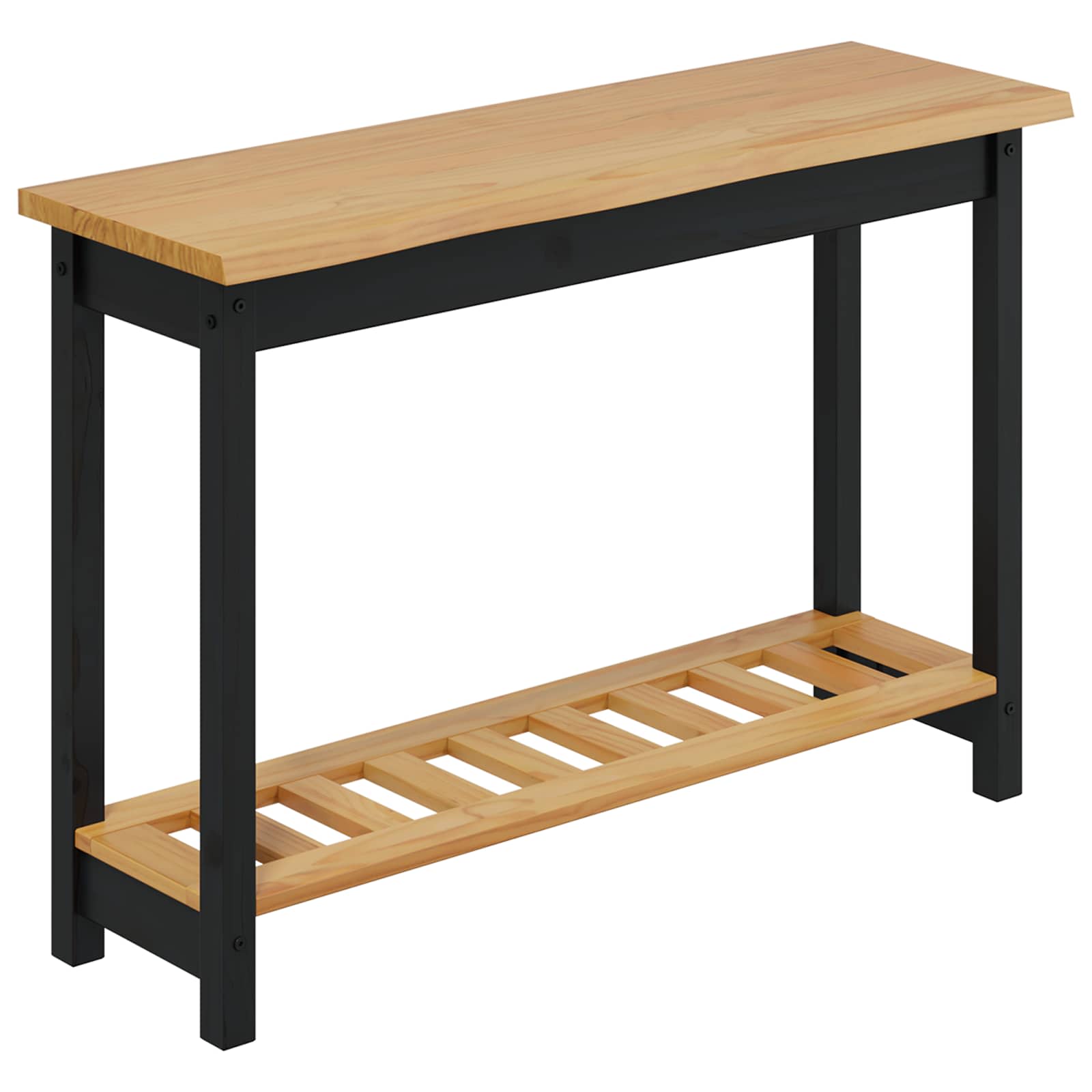 Konsolentisch mit Regal EKAI Schwarz 112 x 35 x 76 cm
