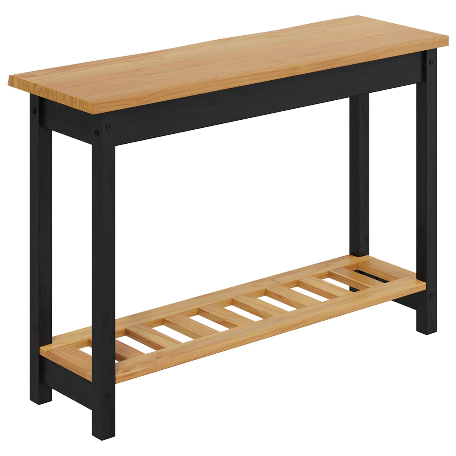 Konsolentisch mit Regal EKAI Schwarz 112 x 35 x 76 cm