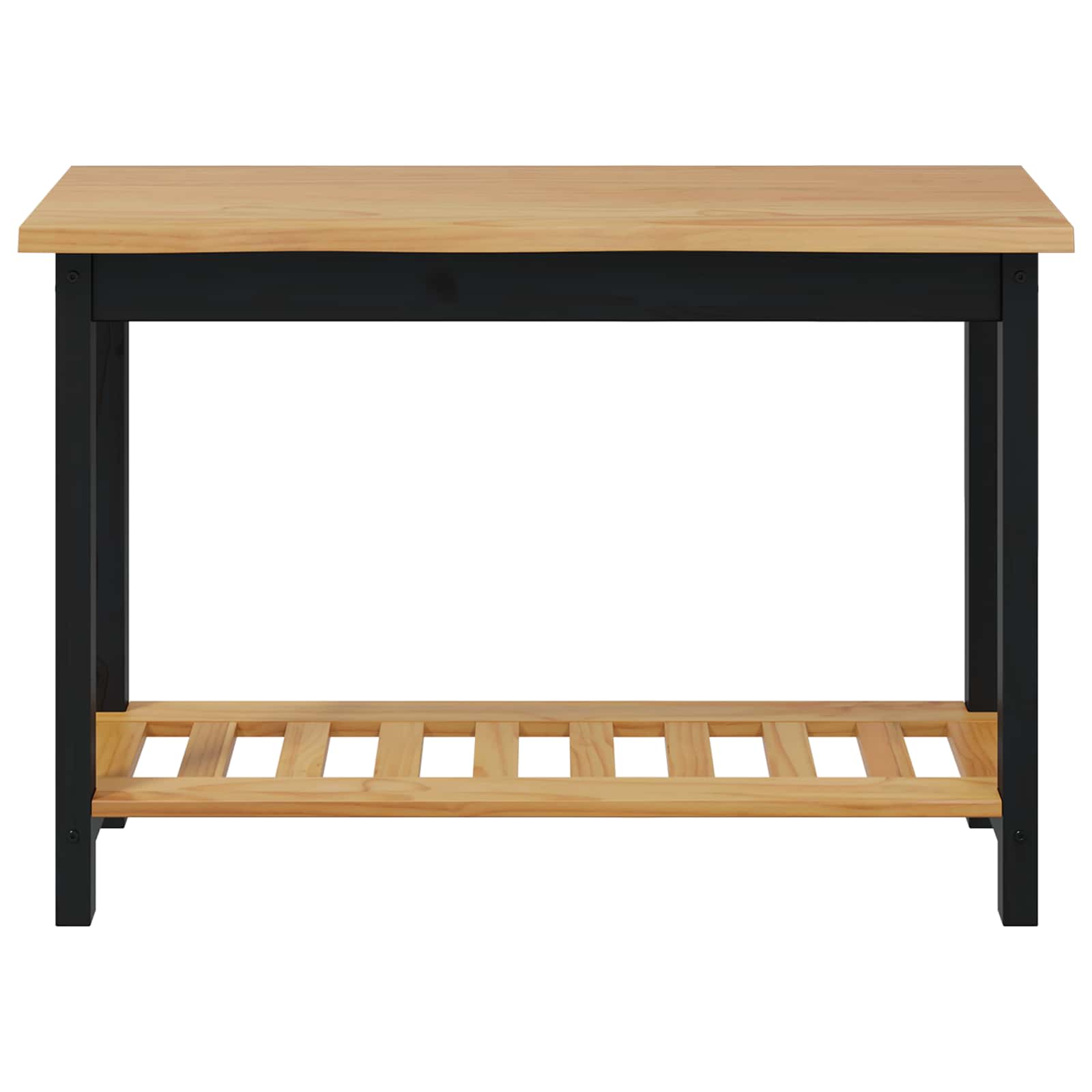 Konsolentisch mit Regal EKAI Schwarz 112 x 35 x 76 cm