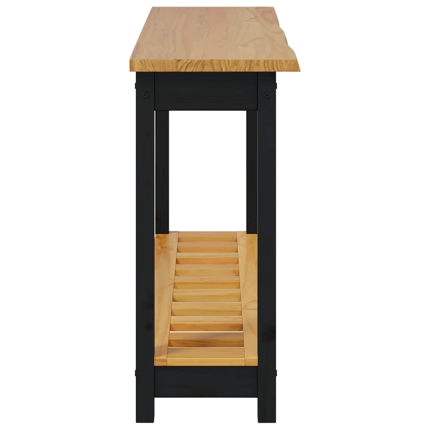 Konsolentisch mit Regal EKAI Schwarz 112 x 35 x 76 cm