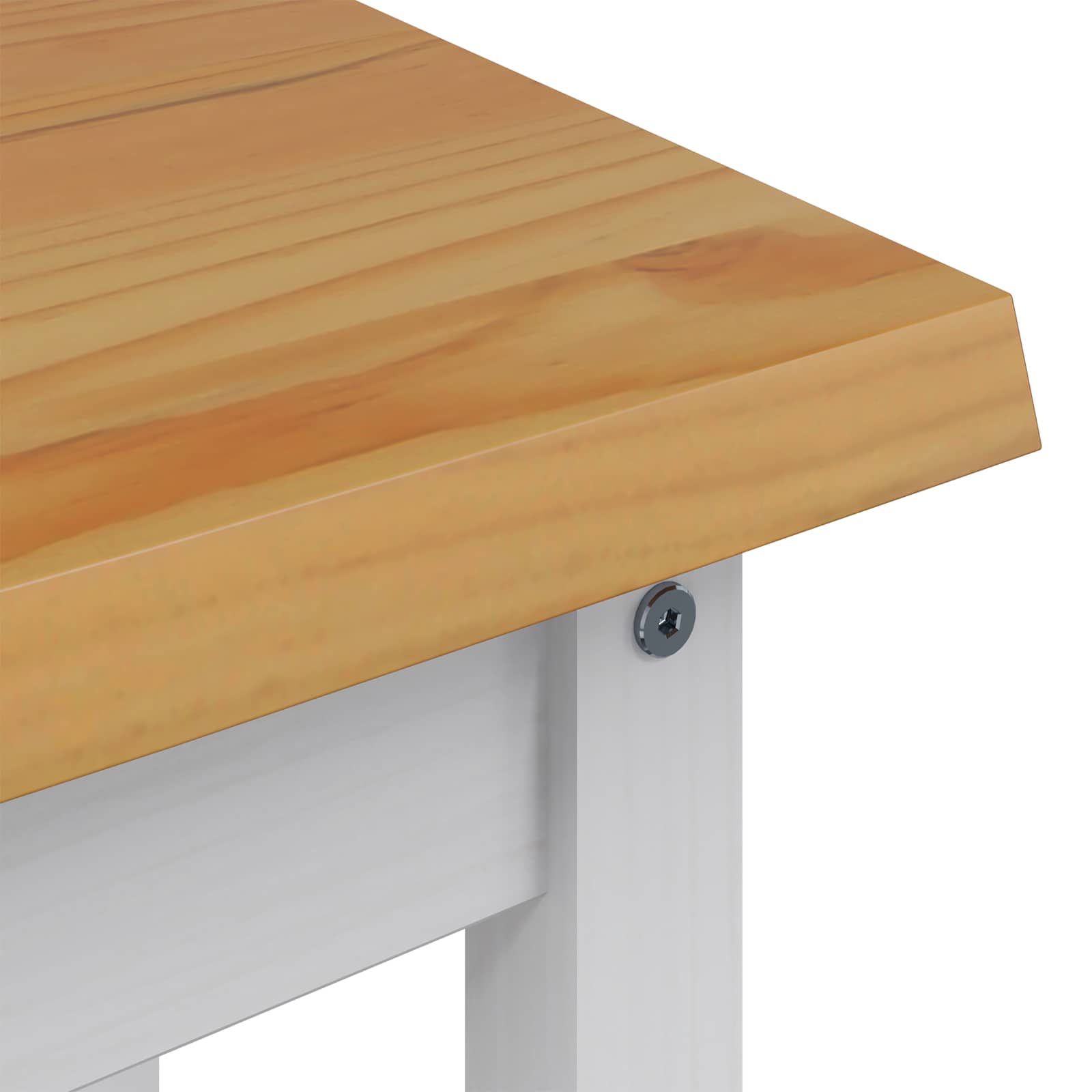 Konsolentisch EKAI Weiß 112 x 35 x 76 cm Massives Kiefernholz