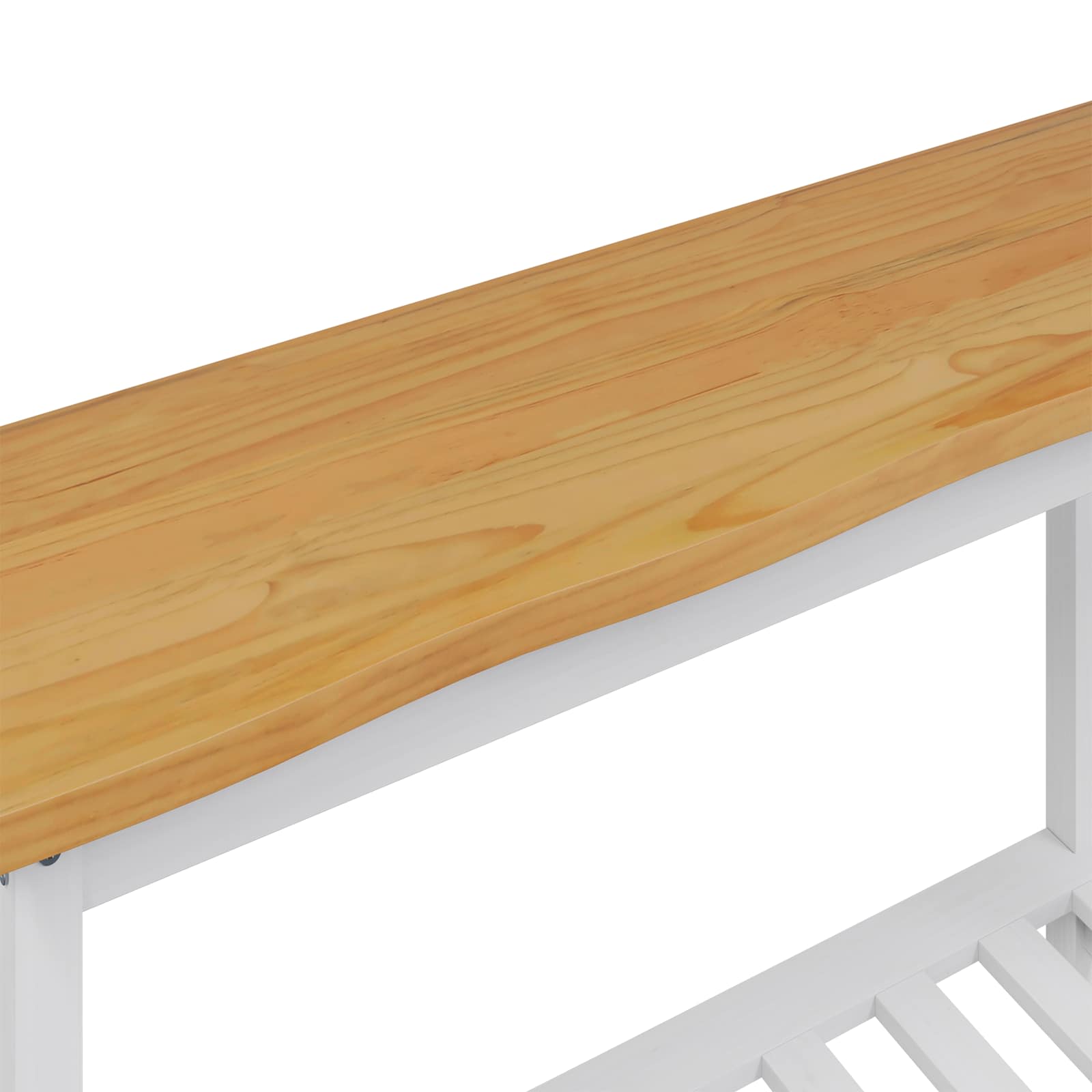 Konsolentisch EKAI Weiß 112 x 35 x 76 cm Massives Kiefernholz