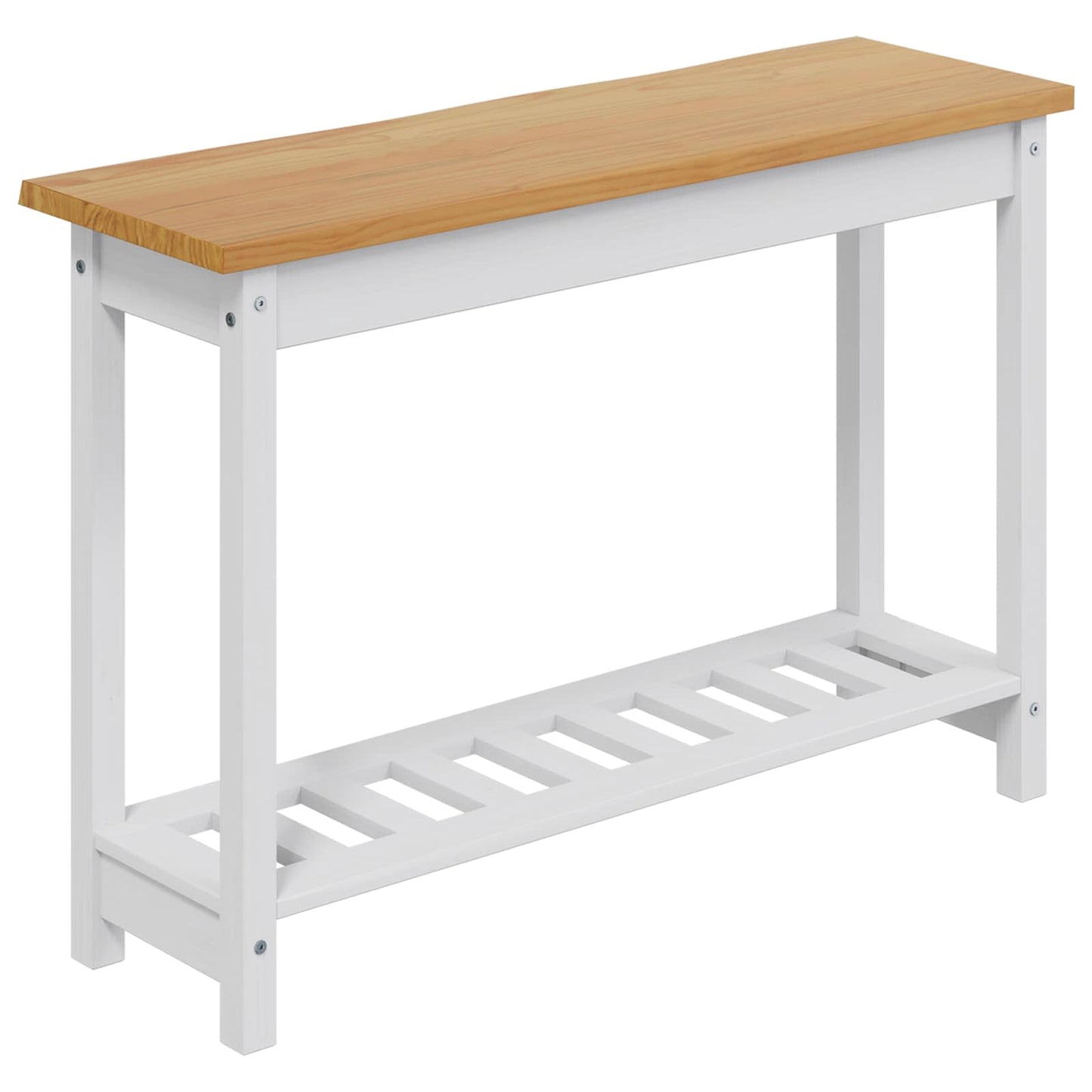 Konsolentisch EKAI Weiß 112 x 35 x 76 cm Massives Kiefernholz