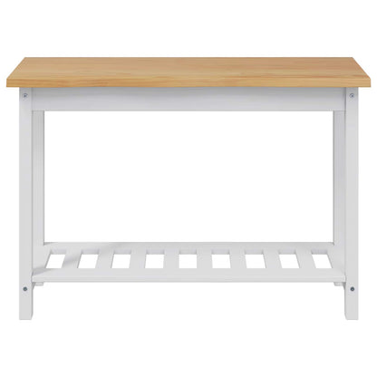 Konsolentisch EKAI Weiß 112 x 35 x 76 cm Massives Kiefernholz