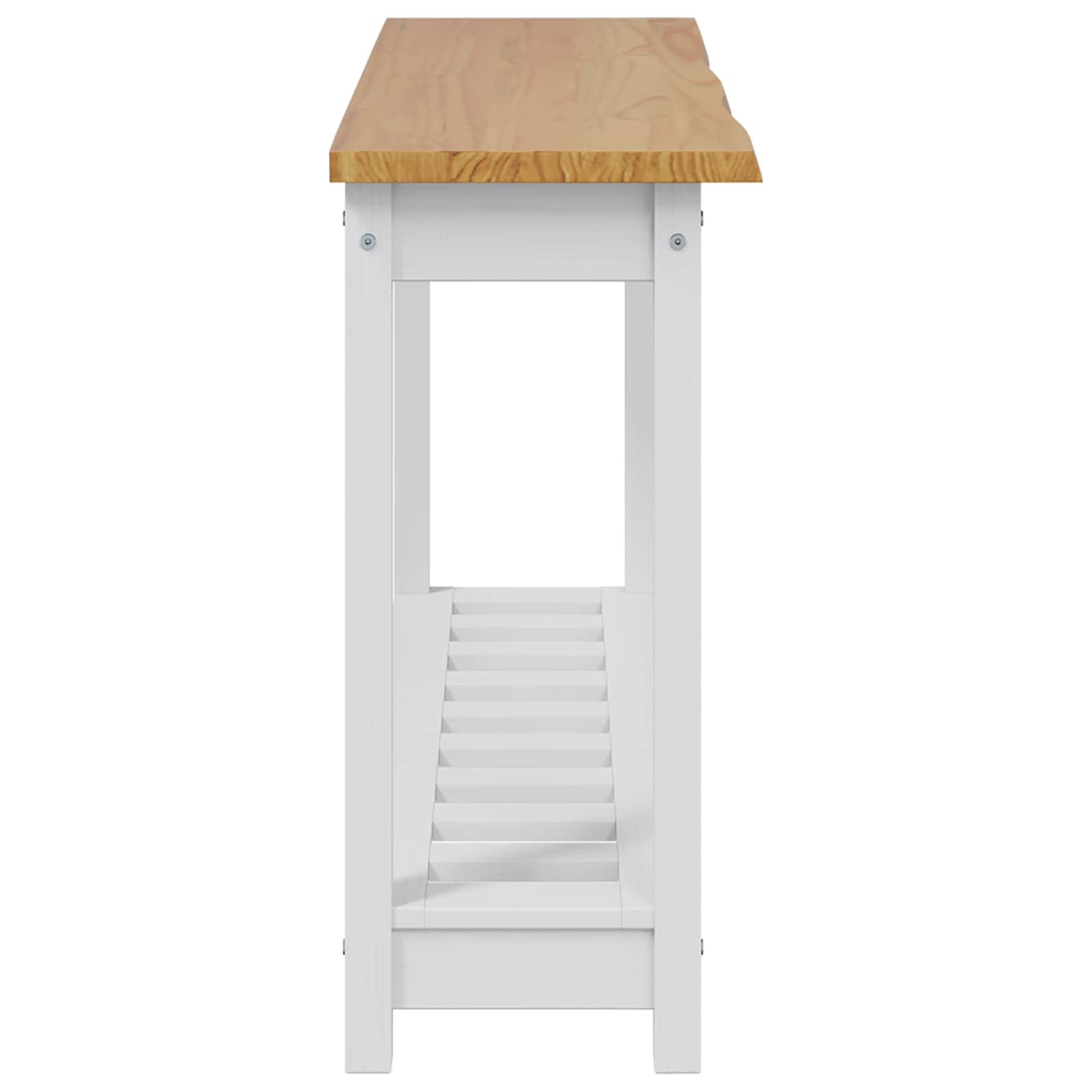 Konsolentisch EKAI Weiß 112 x 35 x 76 cm Massives Kiefernholz